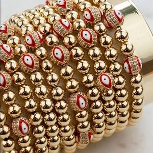 Beautiful Gold or Silver Evil Eye Bracelets